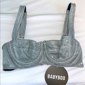BABYBOO: SILVER BRA TOP